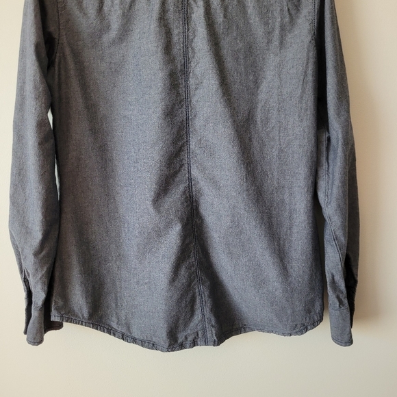 MEC Organic Cottion Button Down Shirt Blue-Grey Chambray Size S - Picture 8 of 12